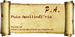 Puia Apollinária névjegykártya